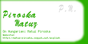 piroska matuz business card